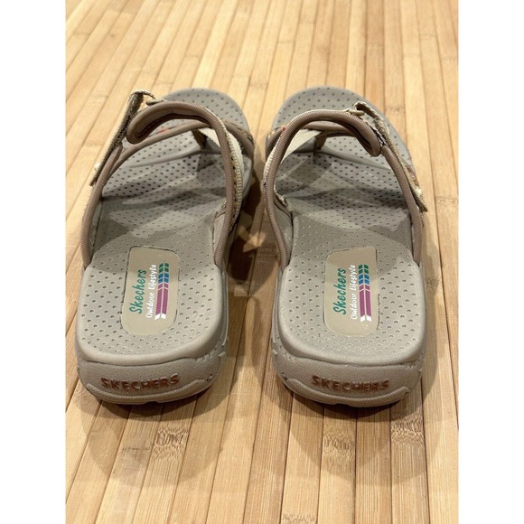 Skechers ‘Reggae Mad Swag’ Tan Sandals With Multicolored Trim Sz 10 EUC - Picture 7 of 11
